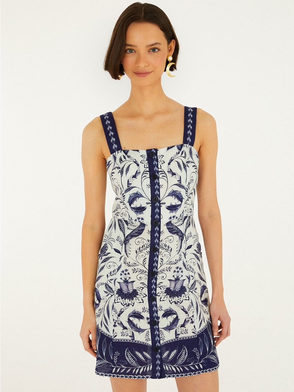 NWT FARM RIO Off-White Nina Mini Dress - Picture 3 of 4
